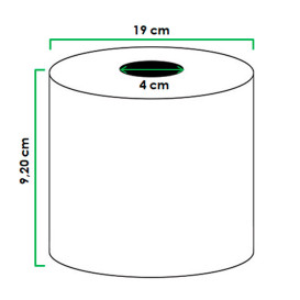 Rolo Higiênico Industrial 2F 0,45 Kg 155m (18 Uds)