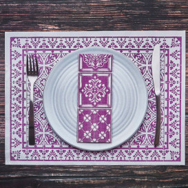 Toalhete Papel Mesa 30x40cm "Alhambra" Roxo 50g/m² (1000 Uds)