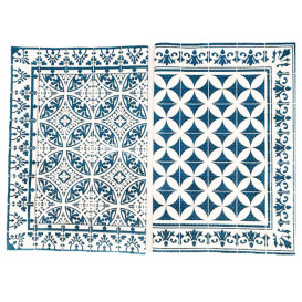 Toalhete Papel Mesa 30x40cm "Alhambra" Turquesa 50g/m² (1000 Uds)