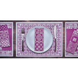 Guardanapos Papel 1/8 33x40cm "Alhambra" Roxo (50 Uds)