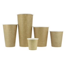 Copo de Cartão 100% ECO 2,5 Oz/75ml Kraft Ø5cm (50 Uds)