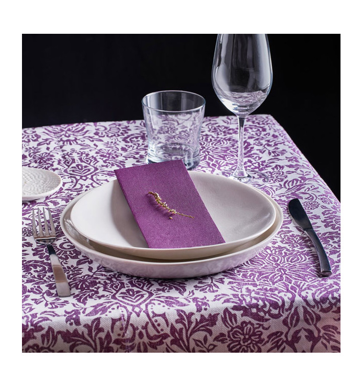 Toalha em Rolo Airlaid 1,2x25m "Versalles" Roxo 50g/m² (1 Ud) Toalha em Rolo Airlaid 1,2x25m "Versalles" Roxo 50g/m² (1 Ud)
