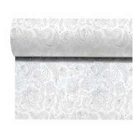 Toalha em Rolo Não Tecido 0,4x48m "Mandala" Cinza 50g/m² P40cm (1 Ud)