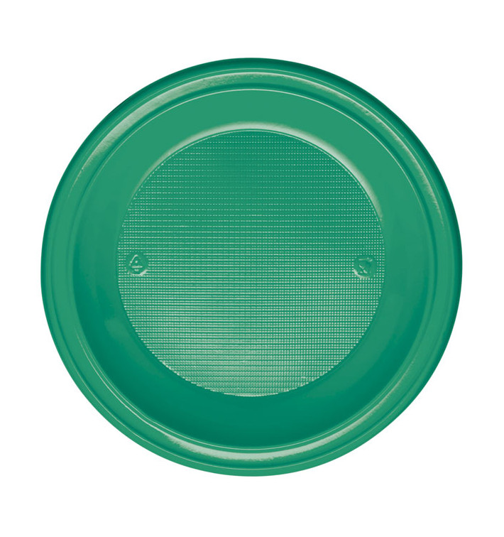 Prato Plastico PS Fundo Verde Ø220mm (30 Unidades) Prato Plastico PS Fundo Verde Ø220mm (30 Unidades)