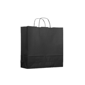 Saco Papel Preto Asas 100g 22+9x23cm (25 Uds)