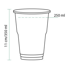 Copo Plastico PET Cristal Transparente 350 ml (50 Uds)
