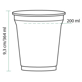 Copo de Plastico PET 364 ml Ø9,5cm (75 Unidades)