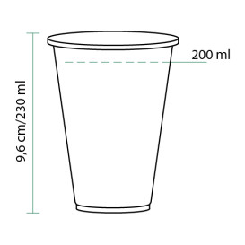 Copo PLA Bio Transparente 230ml (100 Uds) 
