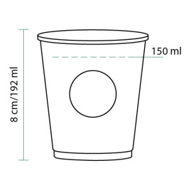 Copo de Cartão Cupmatic 6Oz/192ml Ø7,0cm (100 Uds)