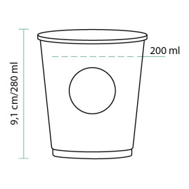 Copo de Cartão Cupmatic 9Oz/280ml Ø8,0cm (50 Uds)