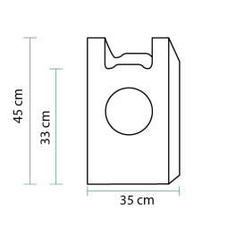 Saco Plastico Alça Biodegradável 100% 35x45cm (100 Uds)
