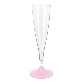 Copo PS Reutilizavel Flute Champanhe Branco 140ml 2P (6 Uds)