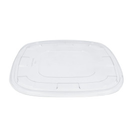 Tampa de Plástico rPET Transparente 13x13cm (50 Uds)