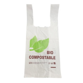 Saco Plastico Alça Biodegradável 100% 35x45cm (100 Uds)