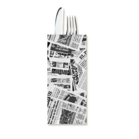 Envelopes de Talheres com Guardanapo "Newspaper" (800 Uds)