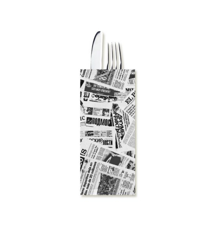 Envelopes de Talheres com Guardanapo "Newspaper" (800 Uds) Envelopes de Talheres com Guardanapo "Newspaper" (800 Uds)