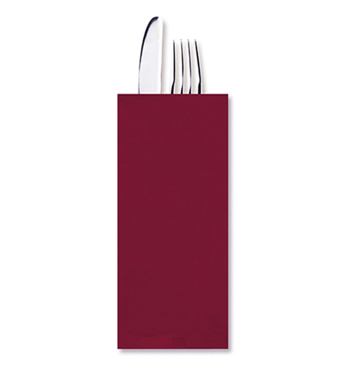 Envelopes de Talheres com Guardanapo Bordô (100 Uds) Envelopes de Talheres com Guardanapo Bordô (100 Uds)