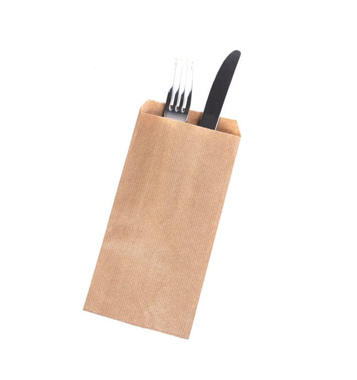 Envelopes de Talheres Kraft Verge 9x24cm (125 Uds) Envelopes de Talheres Kraft Verge 9x24cm (125 Uds)
