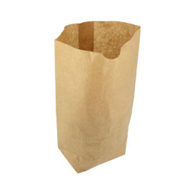 Saco de Papel Cilíndrico com Base Hexagonal Kraft 14x19cm (50 Uds)