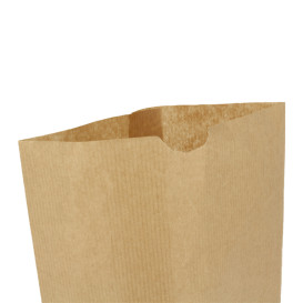 Saco de Papel Cilíndrico com Base Hexagonal Kraft 14x19cm (50 Uds)