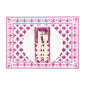 Toalhete Papel Mesa 30x40cm "Alhambra" Roxo 50g/m² (1000 Uds)