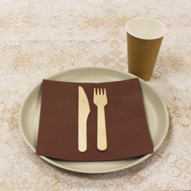 Toalha Papel Cortado Mesa 1x1m "Mozaik" Creme 40g/m² (400 Uds)