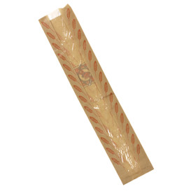 Saco de Papel Kraft Janela "Espigas" 14+7x55cm (1000 Uds)