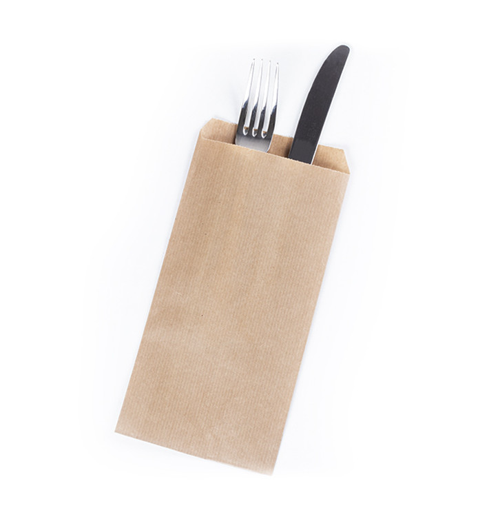 Envelopes de Talheres Kraft Verge 11x24cm (100 Uds) Envelopes de Talheres Kraft Verge 11x24cm (100 Uds)