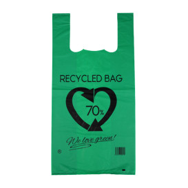 Saco Plastico 70% Reciclado Verde 42x53cm 50µm (1.000 Uds)