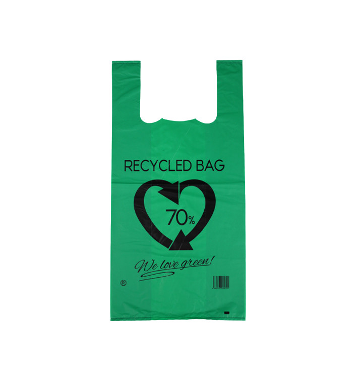 Saco Plastico 70% Reciclado Verde 42x53cm 50µm (1.000 Uds) Saco Plastico 70% Reciclado Verde 42x53cm 50µm (1.000 Uds)