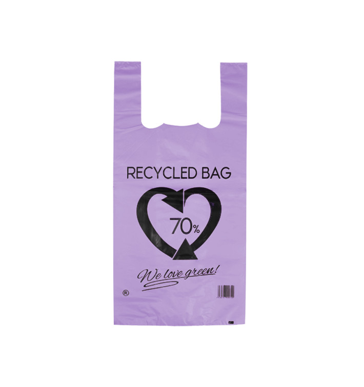 Saco Plastico 70% Reciclado Lilás 42x53cm 50µm (50 Uds) Saco Plastico 70% Reciclado Lilás 42x53cm 50µm (50 Uds)