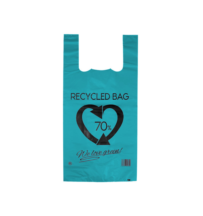 Saco Plastico 70% Reciclado Azul 42x53cm 50µm (1.000 Uds) Saco Plastico 70% Reciclado Azul 42x53cm 50µm (1.000 Uds)