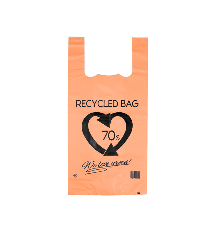 Saco Plastico 70% Reciclado Laranja 42x53cm 50µm (50 Uds) Saco Plastico 70% Reciclado Laranja 42x53cm 50µm (50 Uds)
