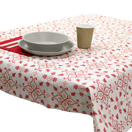 Toalha Papel Cortado Mesa 1x1m "La Valenciana" Bordô 40g/m² (400 Uds)