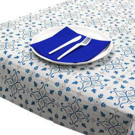 Toalha Papel Cortado Mesa 1x1m "La Valenciana" Turquesa 40g/m² (400 Uds)