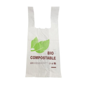 Saco Plastico Alça Biodegradável 100% 48x60cm 25µm (100 Uds)