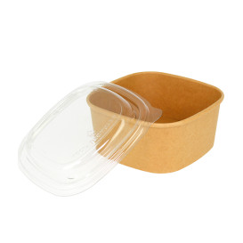 Tampa de Plástico rPET Transparente 13x13cm (50 Uds)