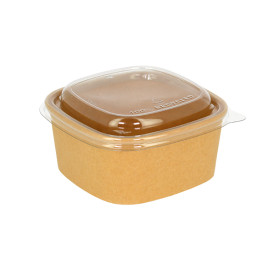 Tampa de Plástico rPET Transparente 13x13cm (50 Uds)