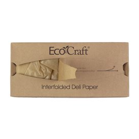 Papel Envolvente Antigordura Kraft em Dispensador 30,5x27cm (500 Uds)