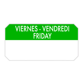 Rolo Adesivo Retangular "Friday" 5x2,5cm (1.000 Uds)