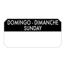 Rolo Adesivo Retangular "Sunday" 5x2,5cm (1.000 Uds)