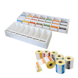 Distribuidor ABS para Adesivos em Rolo Branco 49,5x19,5x7,5cm (1 Ud)