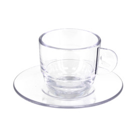 Chávena Reutilizavel SAN “Espresso” Transparente 80ml (6 Uds)