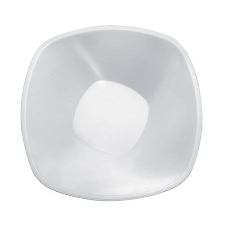 Tigela de Plastico PP "Square" Branco 1250ml Ø21cm (3 Uds)