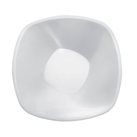 Tigela de Plastico PP "Square" Branco 1250ml Ø21cm (60 Uds)