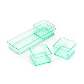Bandeja Plastico "Water Green" 13,1x4,6 cm (12 Unidades)