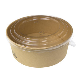 Terrina de Cartão Kraft-Kraft con Tampa PP 1000ml (25 Uds) 