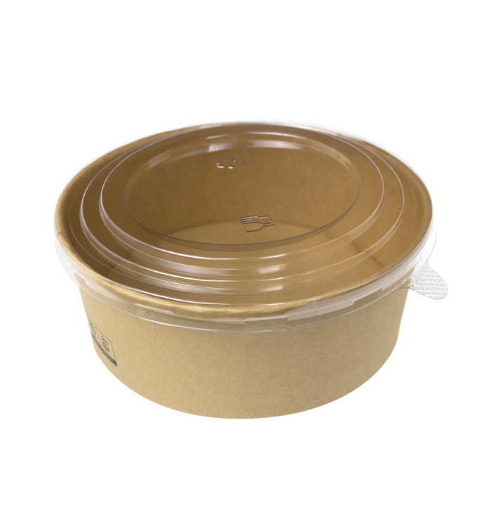 Terrina de Cartão Kraft-Kraft con Tampa PP 1000ml (25 Uds) Terrina de Cartão Kraft-Kraft con Tampa PP 1000ml (25 Uds)