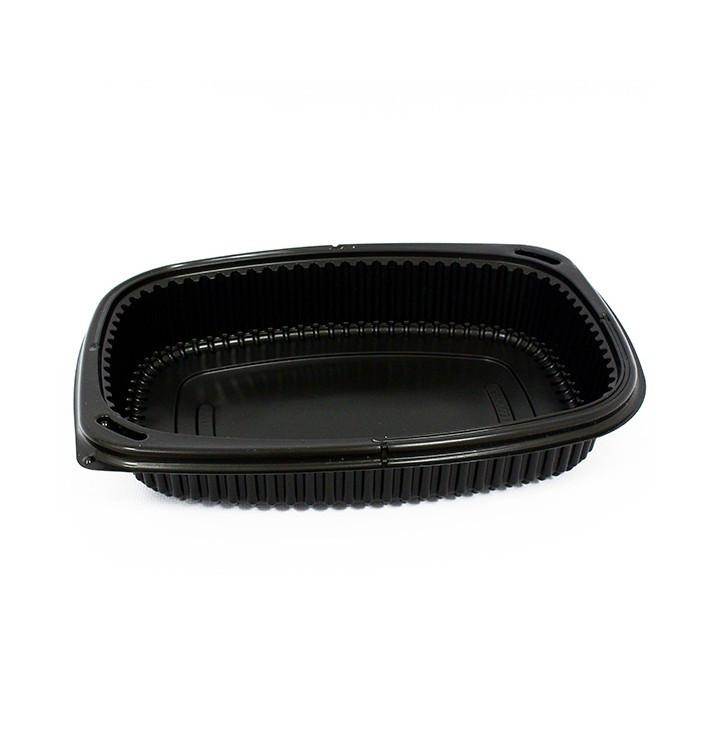 Embalagem Retangular PP Preto 800ml 215x170x40mm (40 Uds) Embalagem Retangular PP Preto 800ml 215x170x40mm (40 Uds)