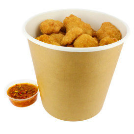 Balde de Cartao para Frango Fritto com Tampa 3990ml (100 Uds)